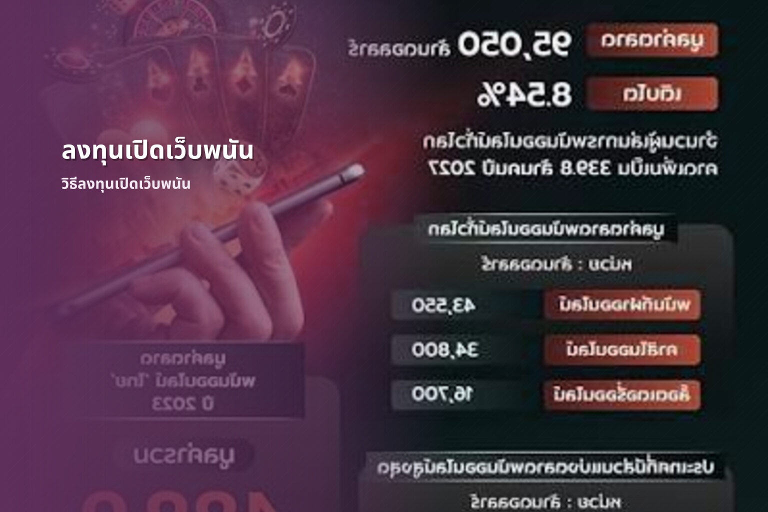 ลงทุนเปิดเว็บพนัน - investing in gambling websites