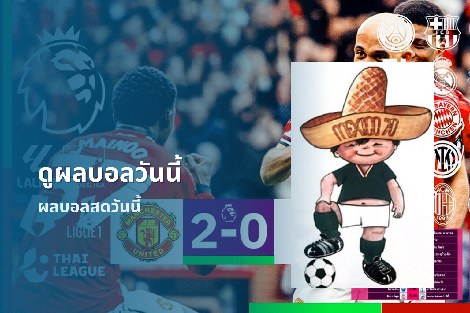 ดูผลบอลวันนี้ ผลบอลสดวันนี้