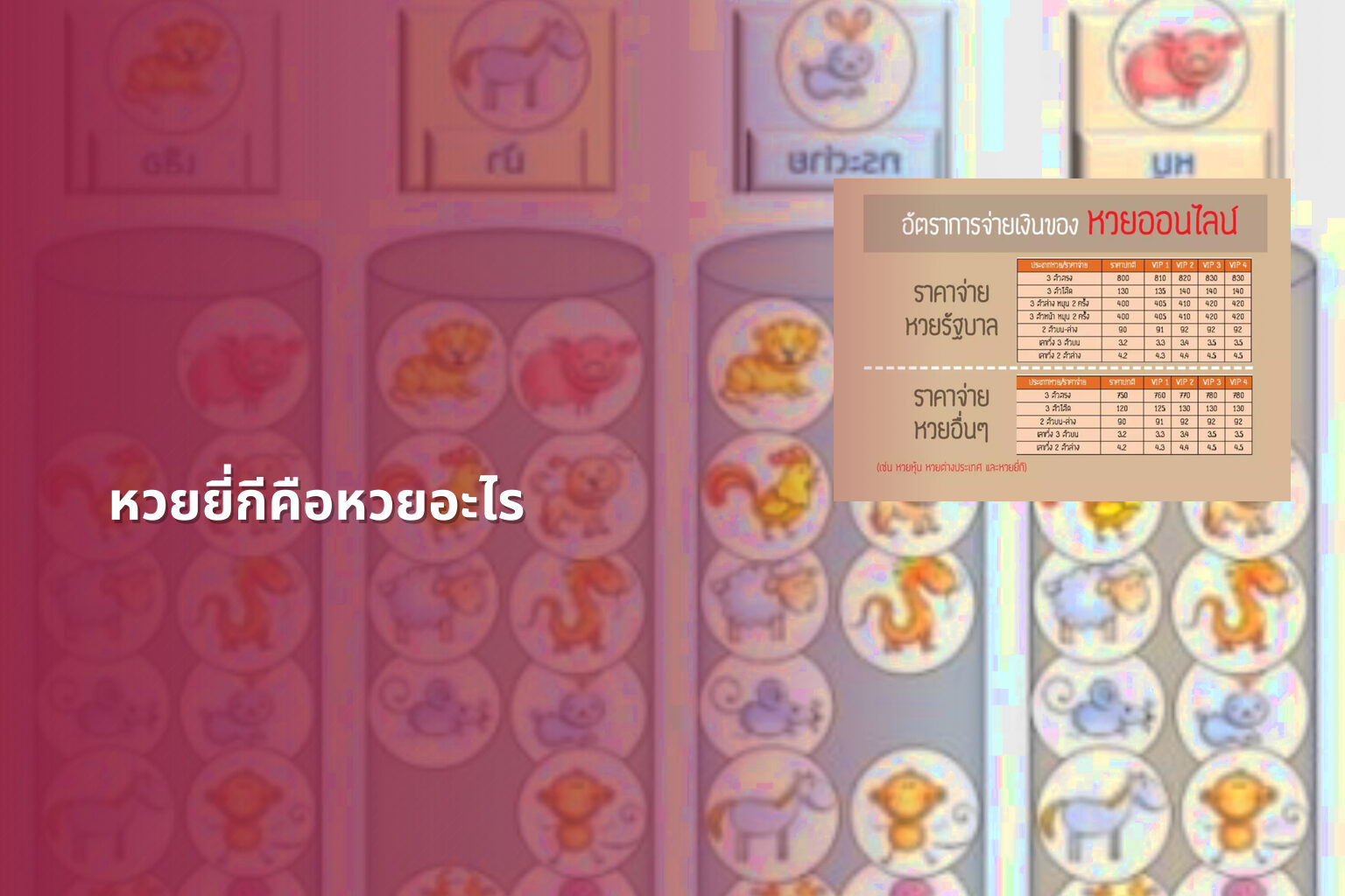 หวยยี่กีคือหวยอะไร - lottery types