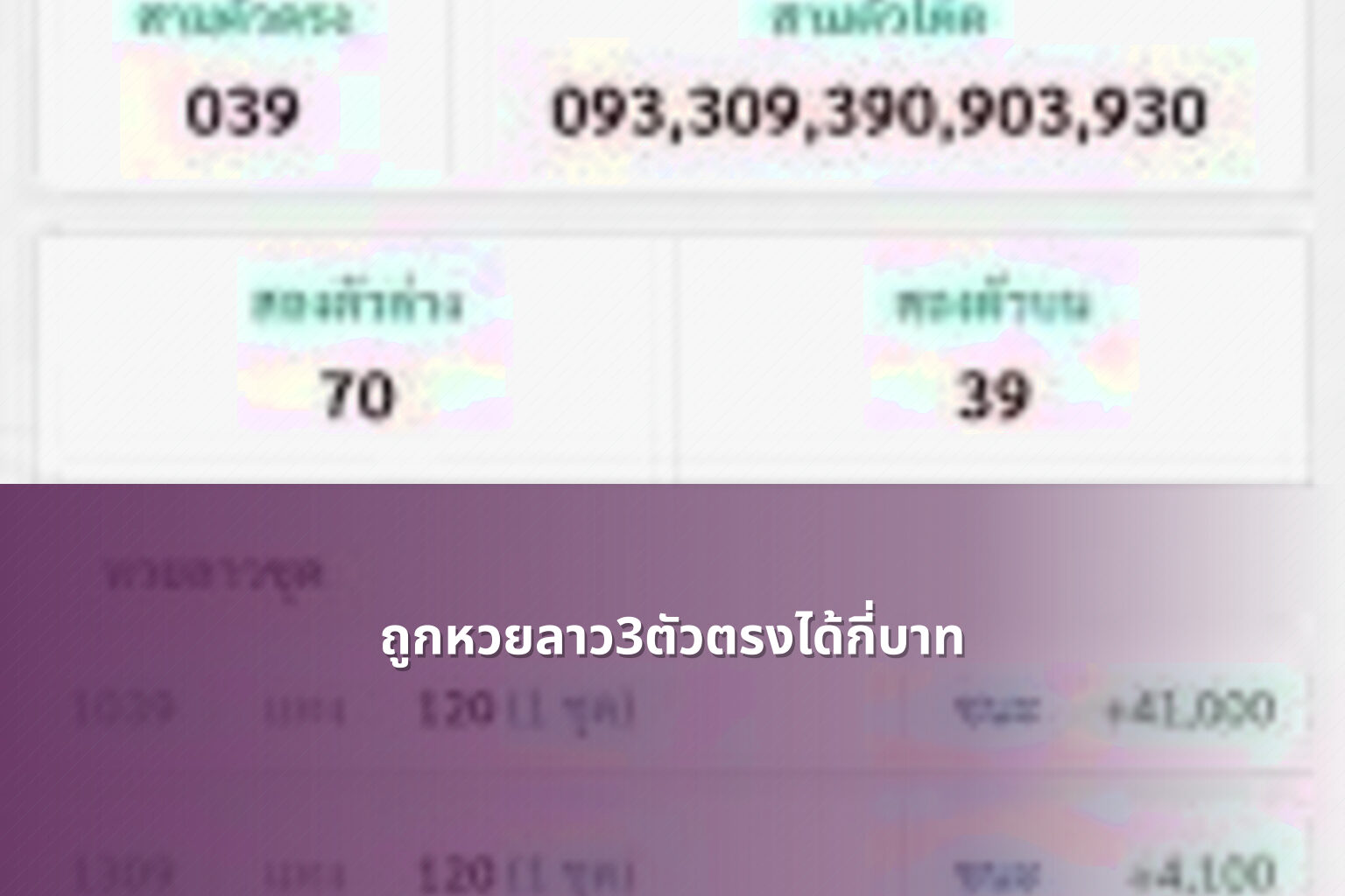 ถูกหวยลาว3ตัวตรงได้กี่บาท - หวยลาว