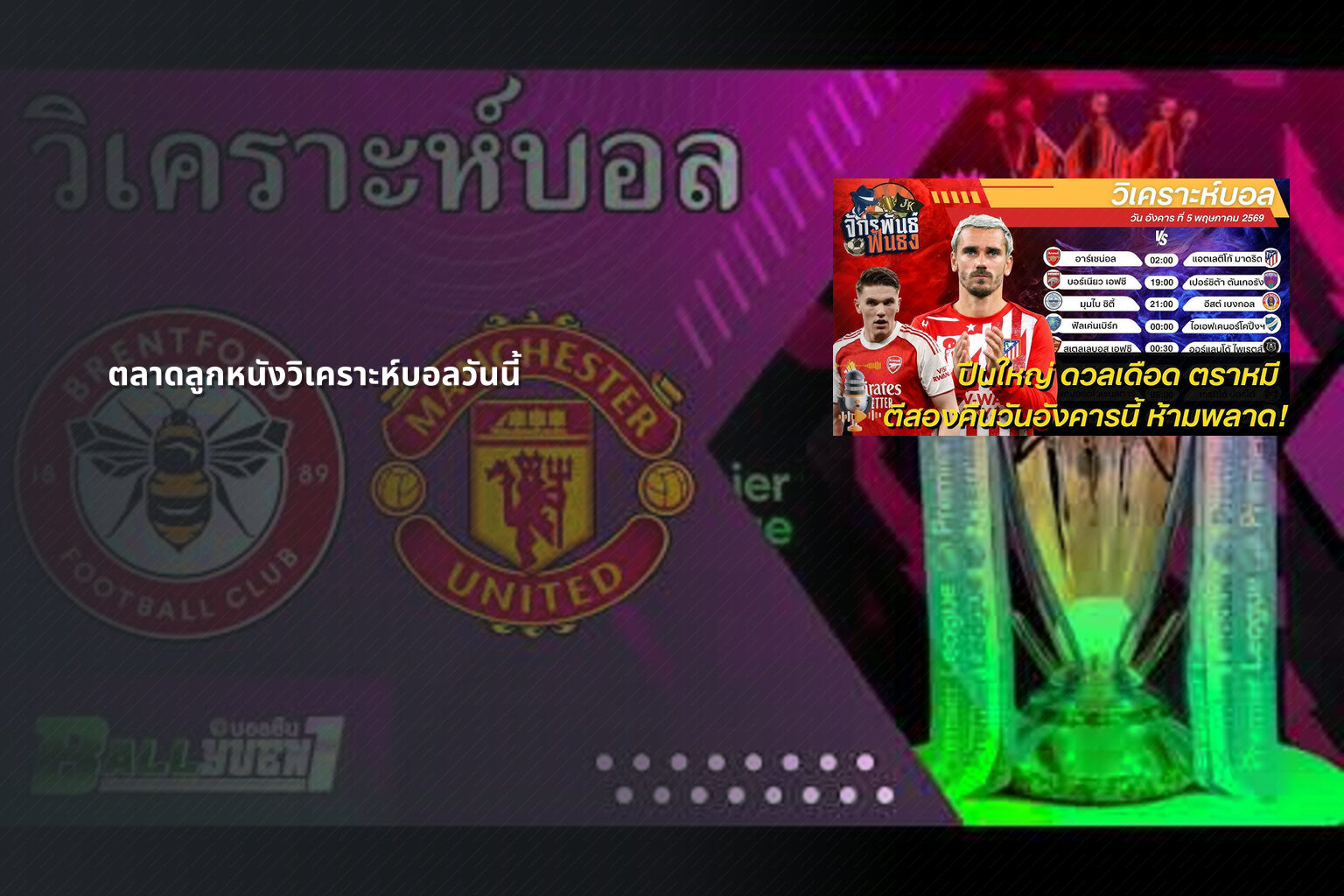 ตลาดลูกหนังวิเคราะห์บอลวันนี้ - sports analysis