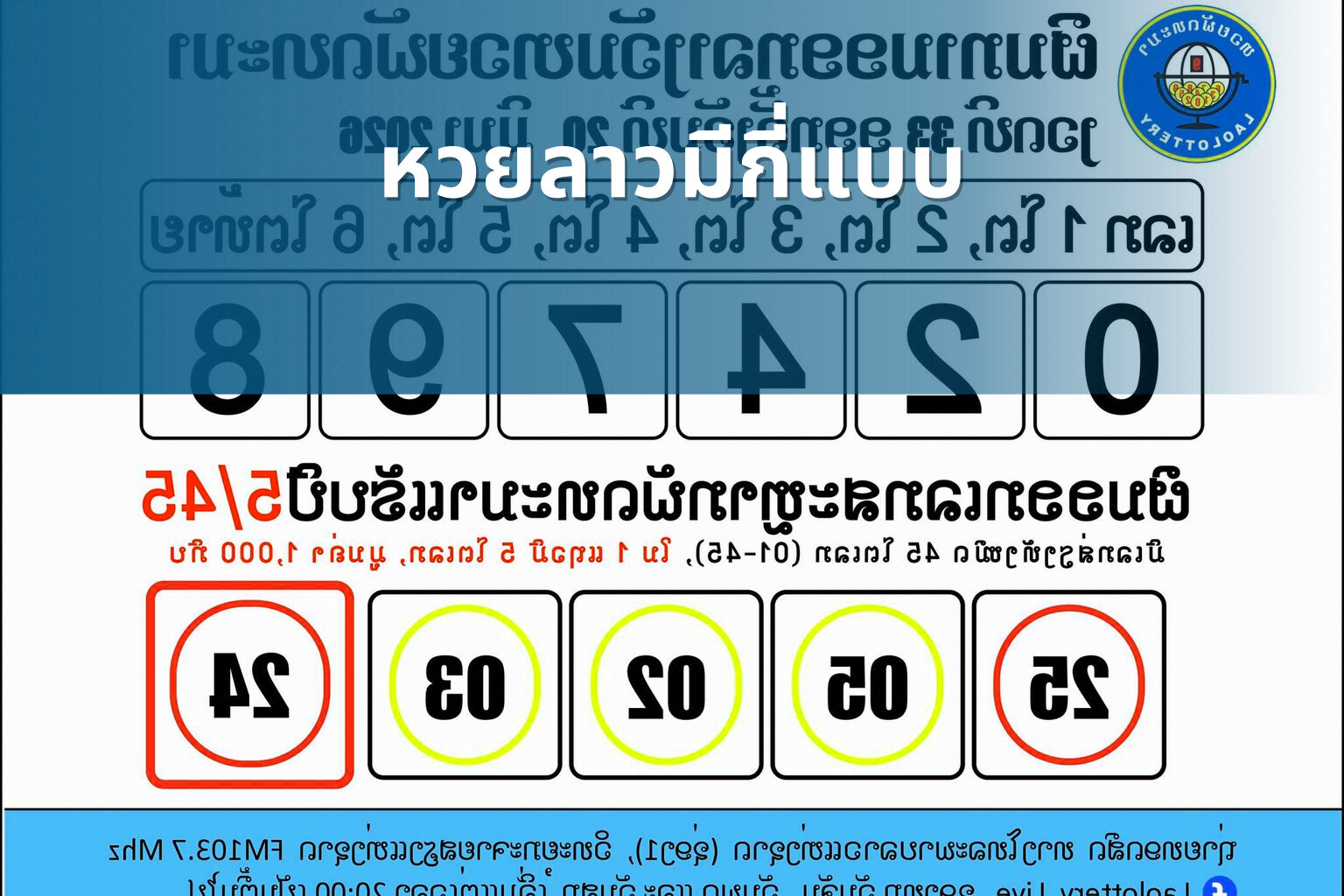 หวยลาวมีกี่แบบ - lottery types