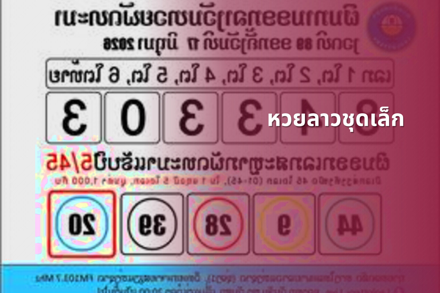 หวยลาวชุดเล็ก - lottery types