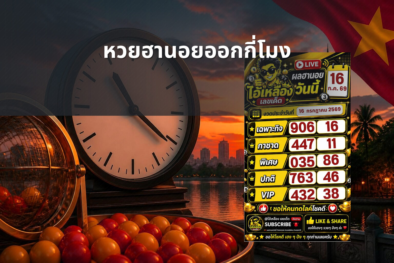 หวยฮานอยออกกี่โมง - หวยฮานอย