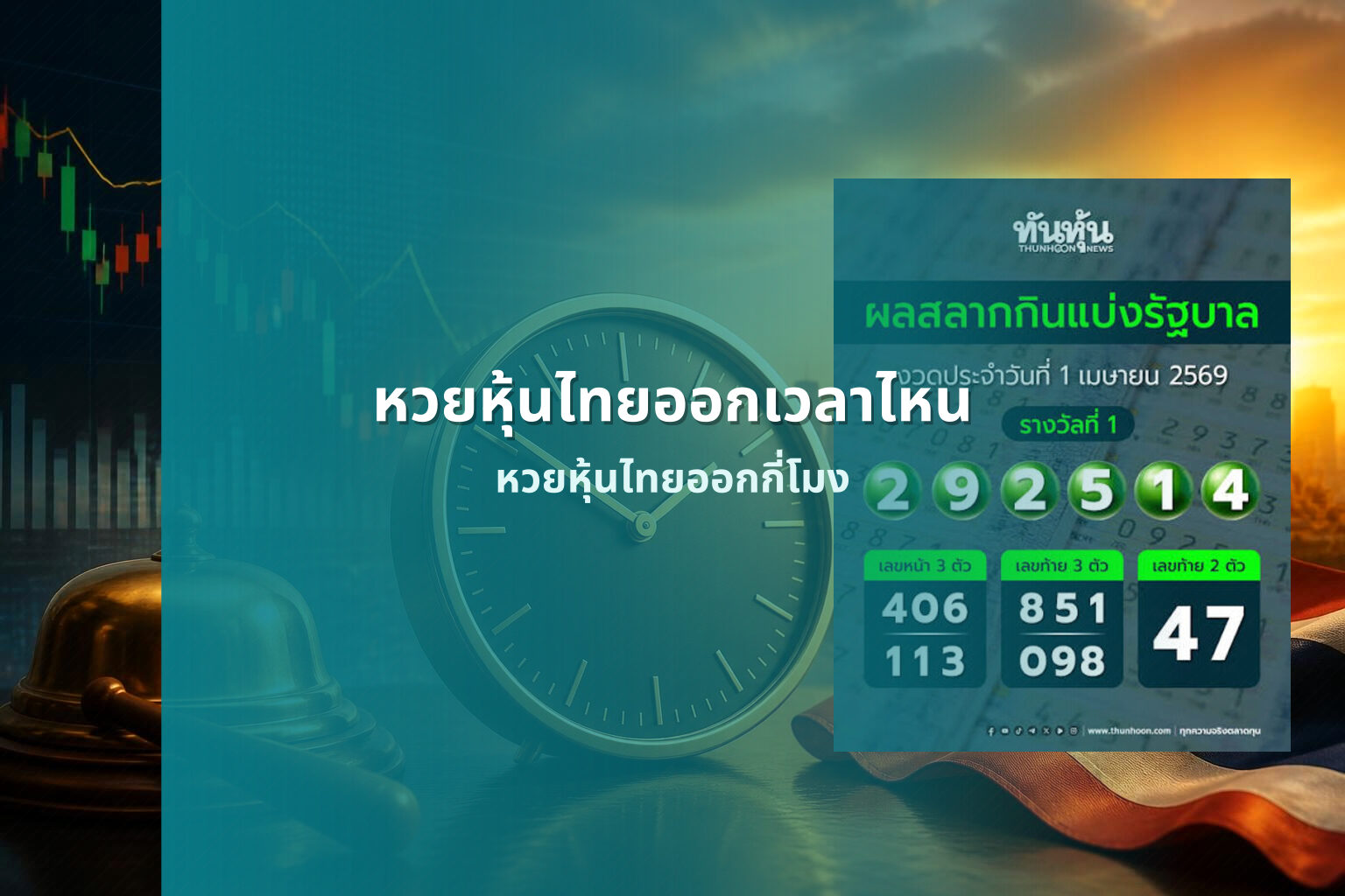 หวยหุ้นไทยออกเวลาไหน - หวยหุ้น