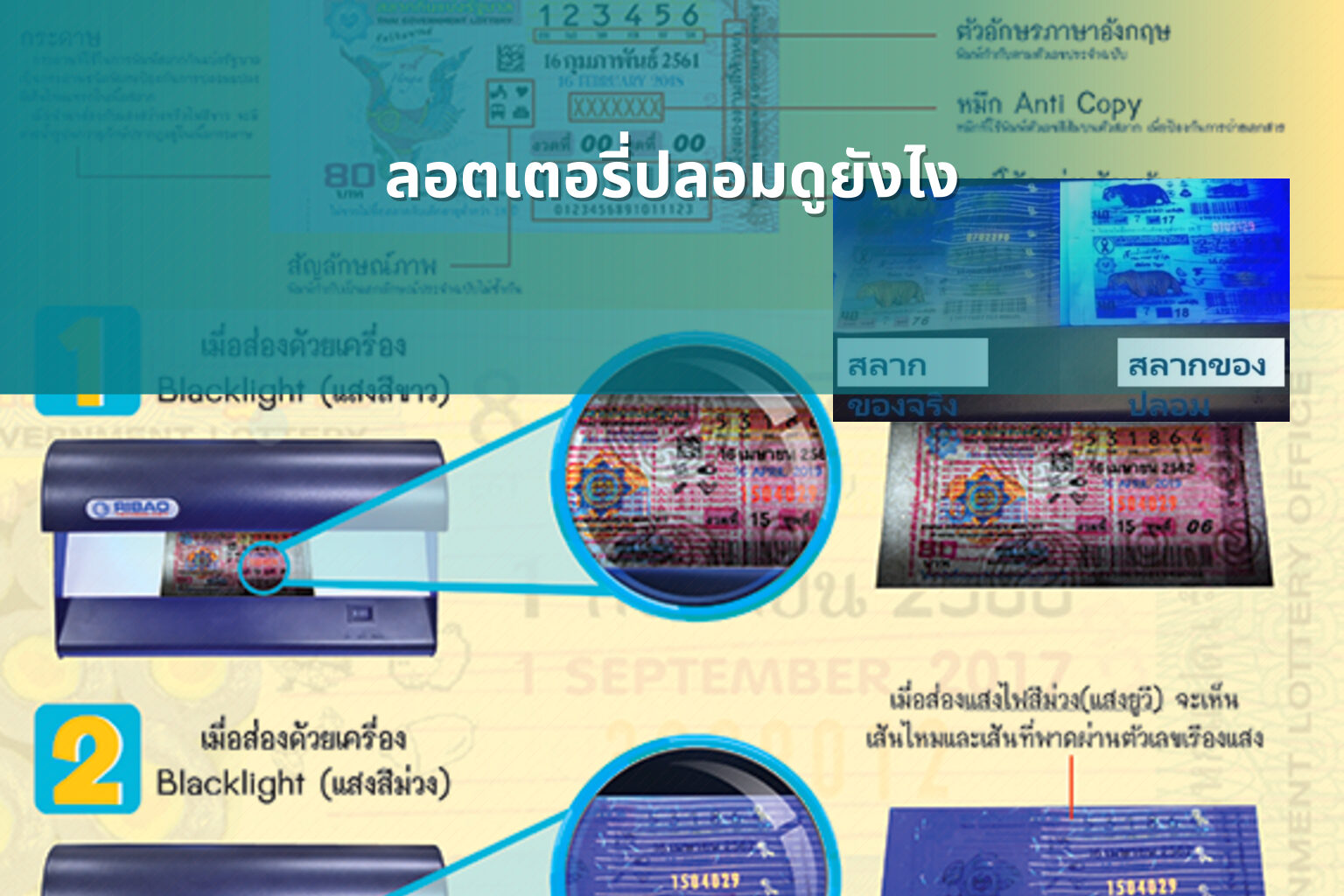 ลอตเตอรี่ปลอมดูยังไง - fake lottery tickets