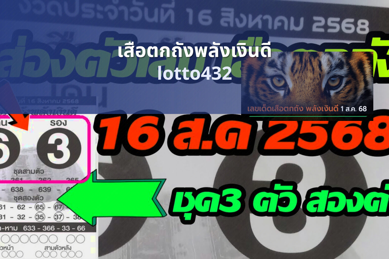 เสือตกถังพลังเงินดี lotto432