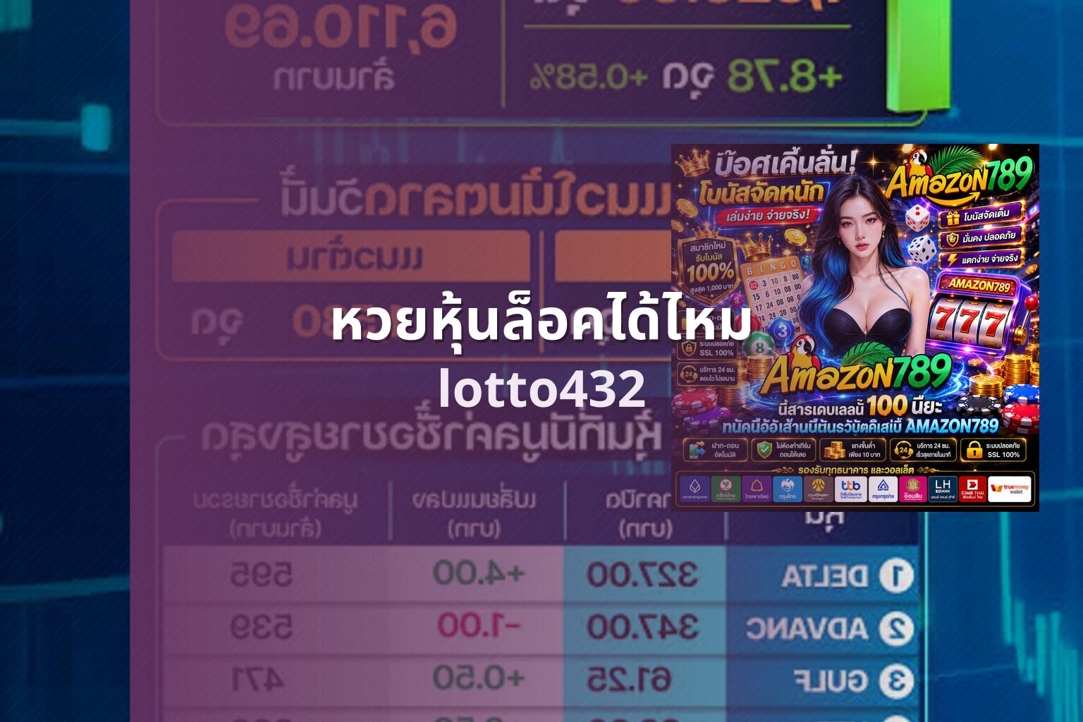 หวยหุ้นล็อคได้ไหม - Can stock lottery be locked?