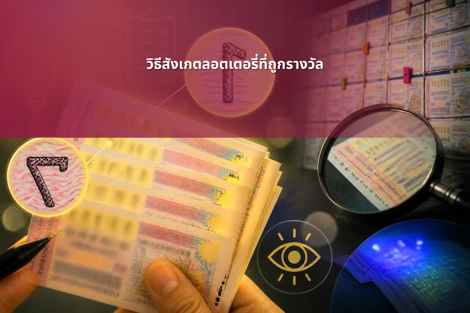 วิธีสังเกตลอตเตอรี่ที่ถูกรางวัล - หวย