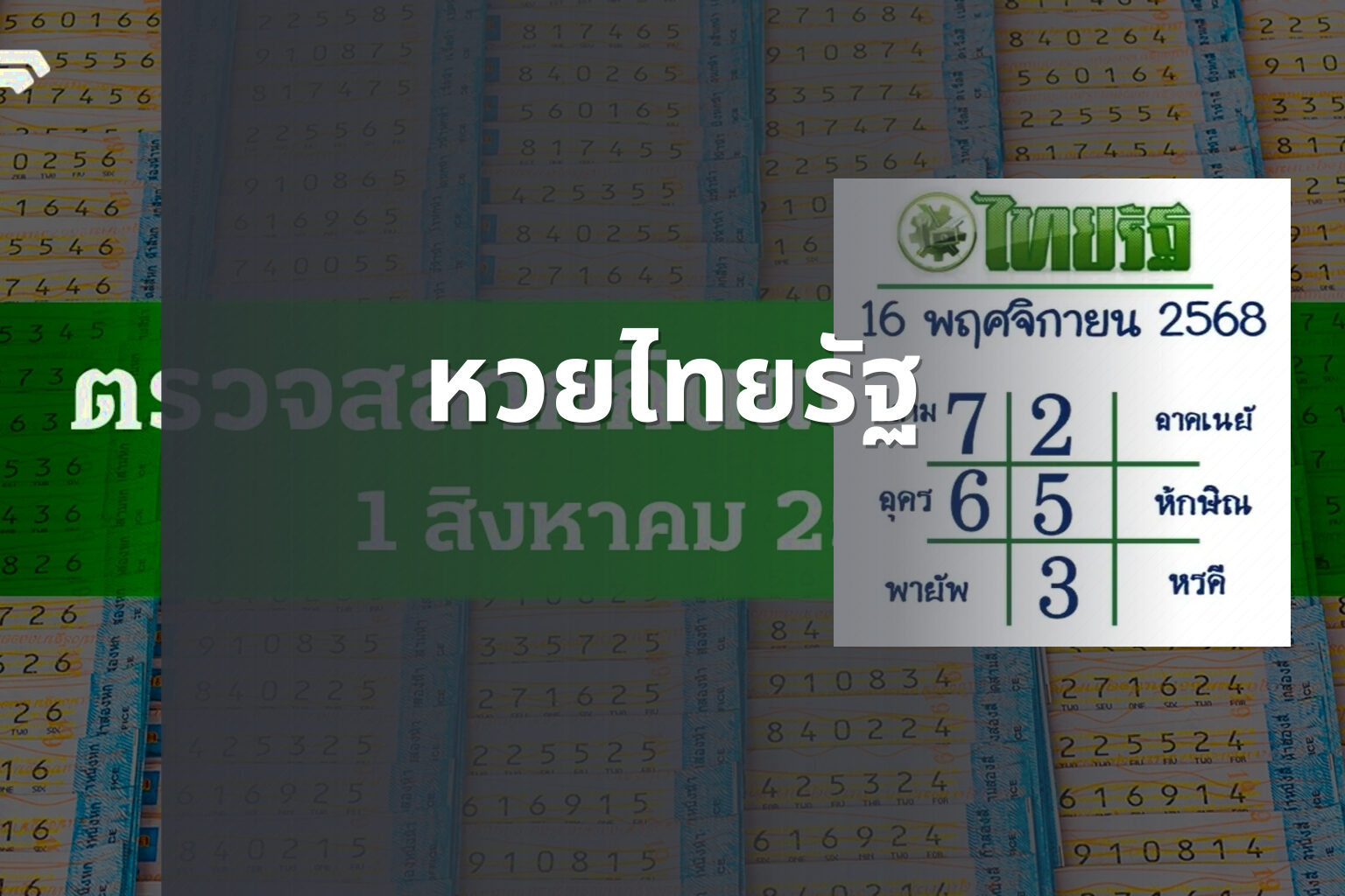 หวยไทยรัฐ - lottery results