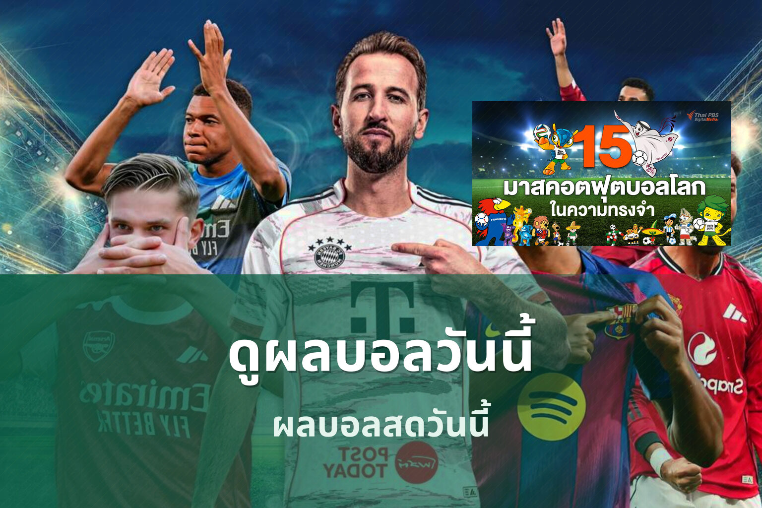 ดูผลบอลวันนี้ - today's match results