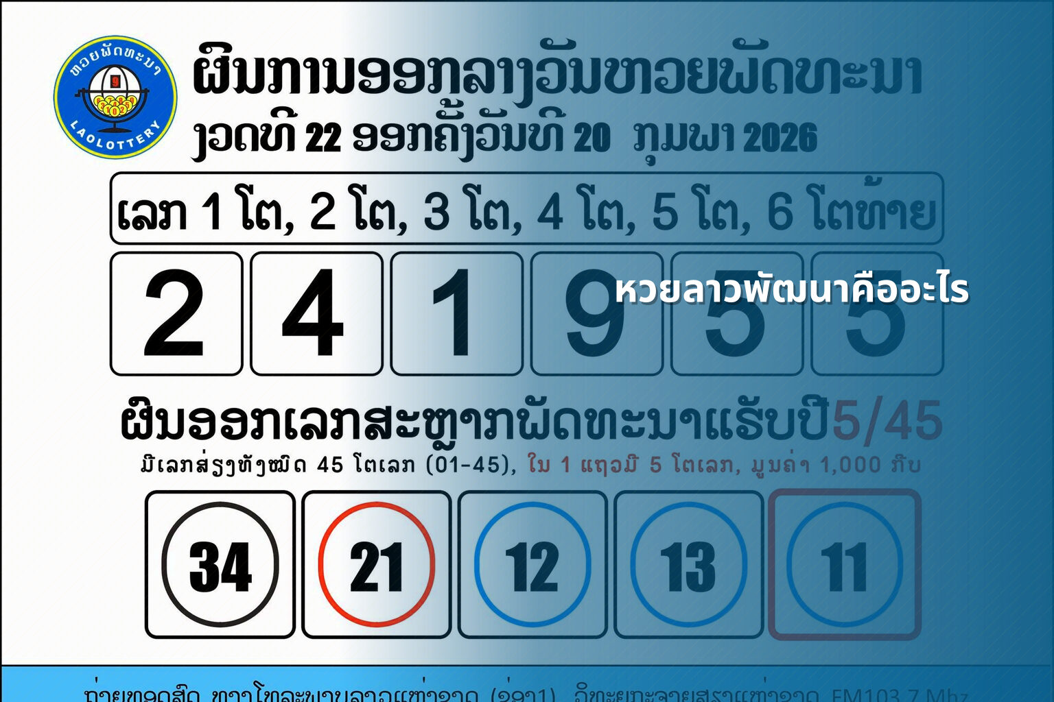 หวยลาวพัฒนาคืออะไร - หวยลาว