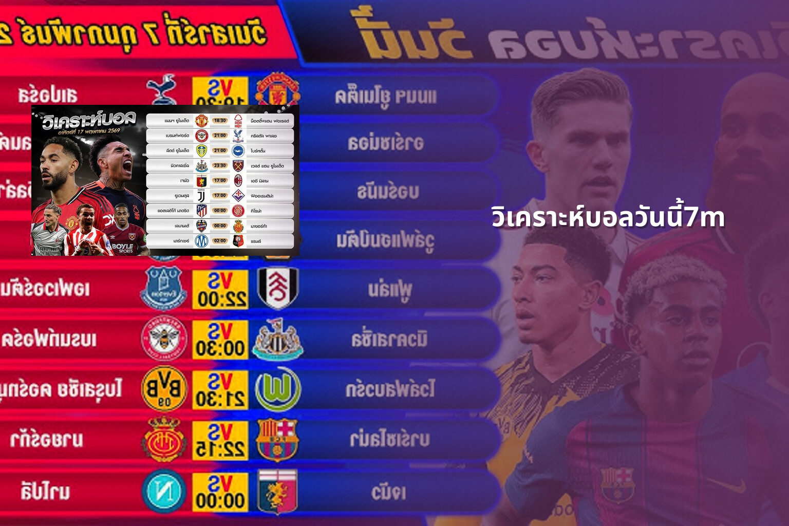 วิเคราะห์บอลวันนี้7m - sports analysis