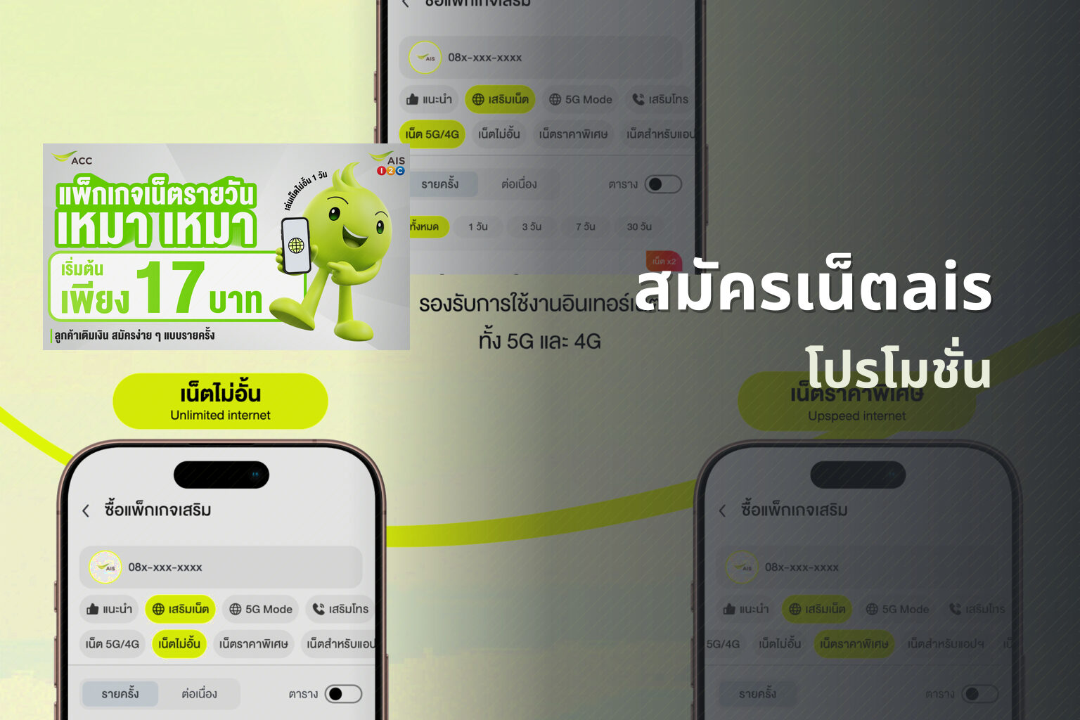 สมัครเน็ตais โปรโมชั่น