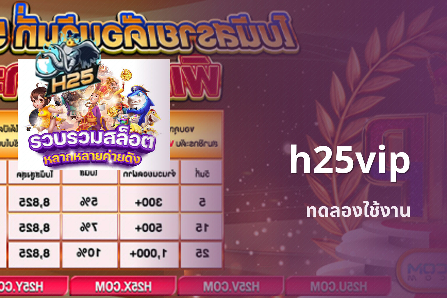 h25vip ทดลองใช้งาน