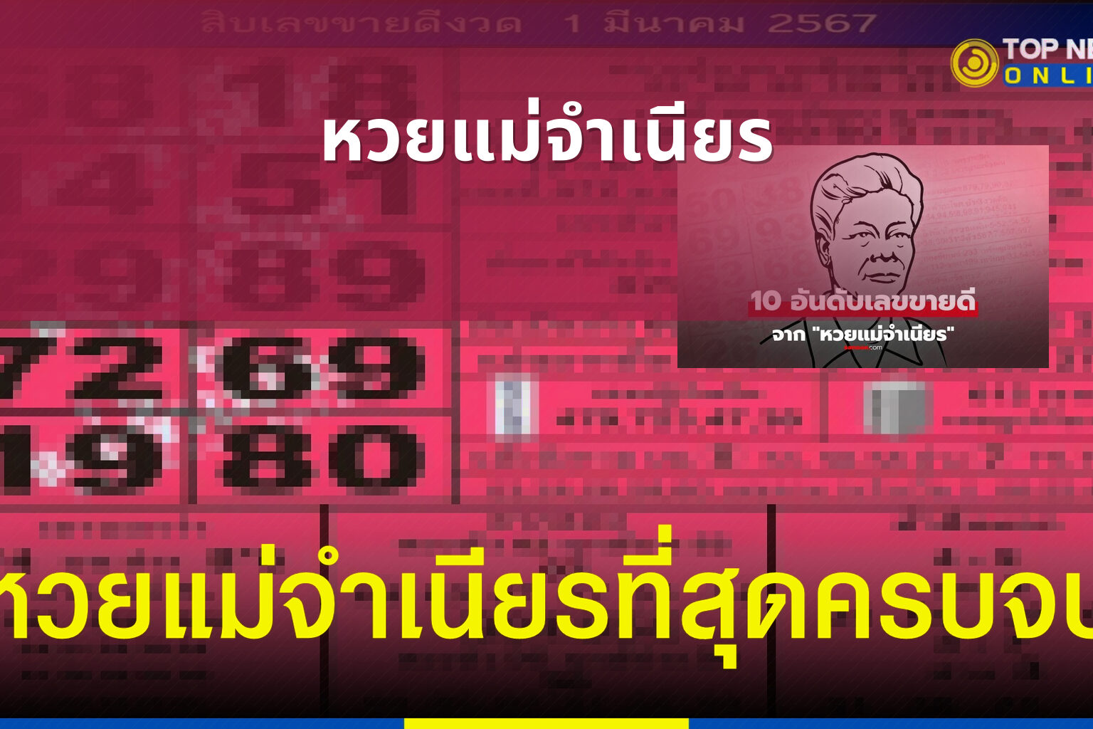 หวยแม่จําเนียร - lottery tips