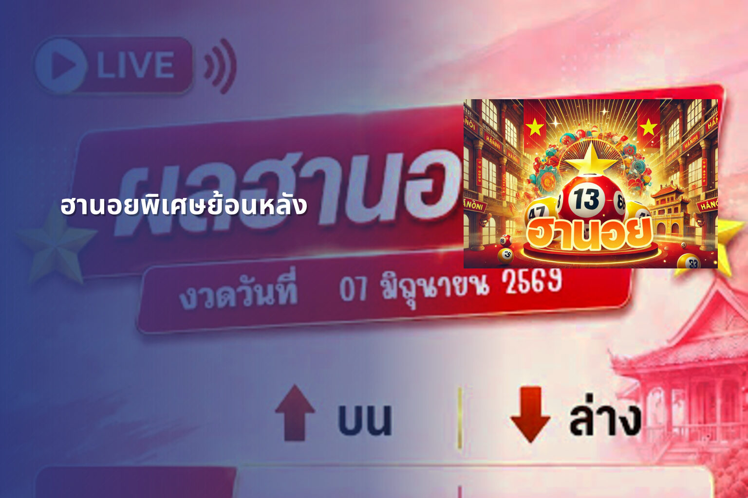 ฮานอยพิเศษย้อนหลัง - lottery results