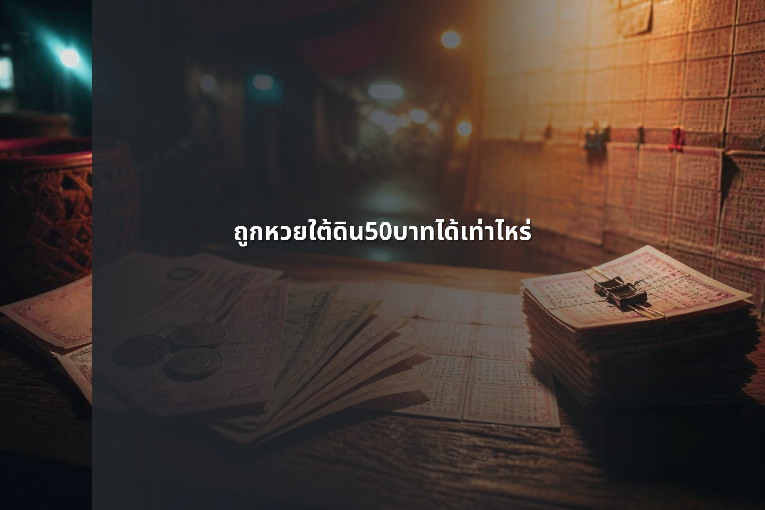 ถูกหวยใต้ดิน50บาทได้เท่าไหร่ - หวยใต้ดิน