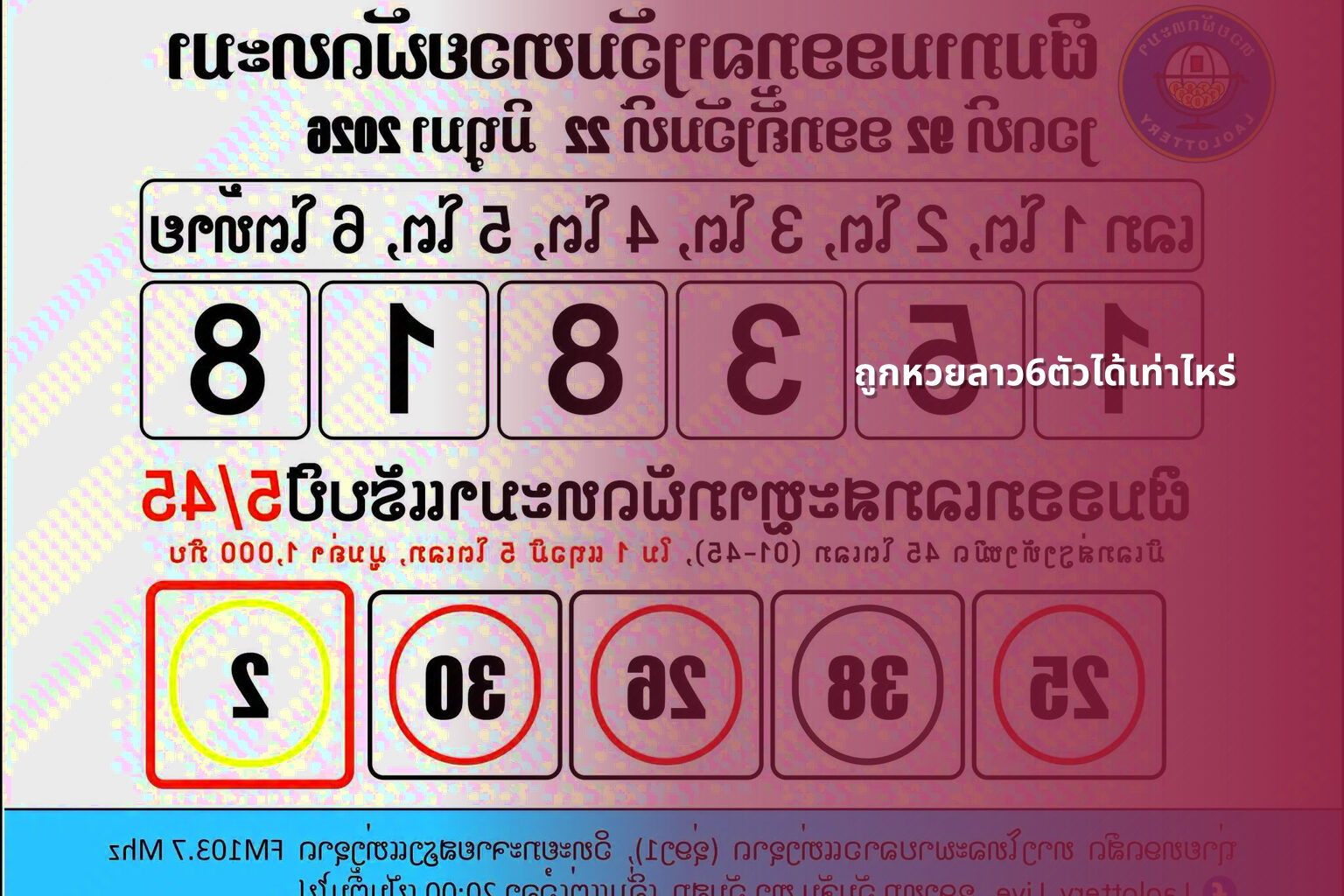 ถูกหวยลาว6ตัวได้เท่าไหร่ - หวยลาว