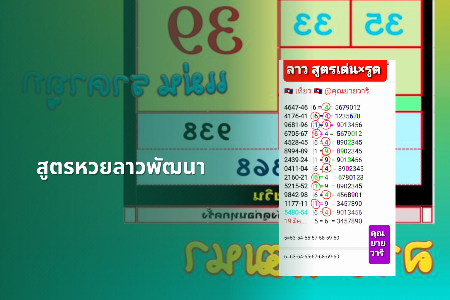 สูตรหวยลาวพัฒนา - หวยลาว
